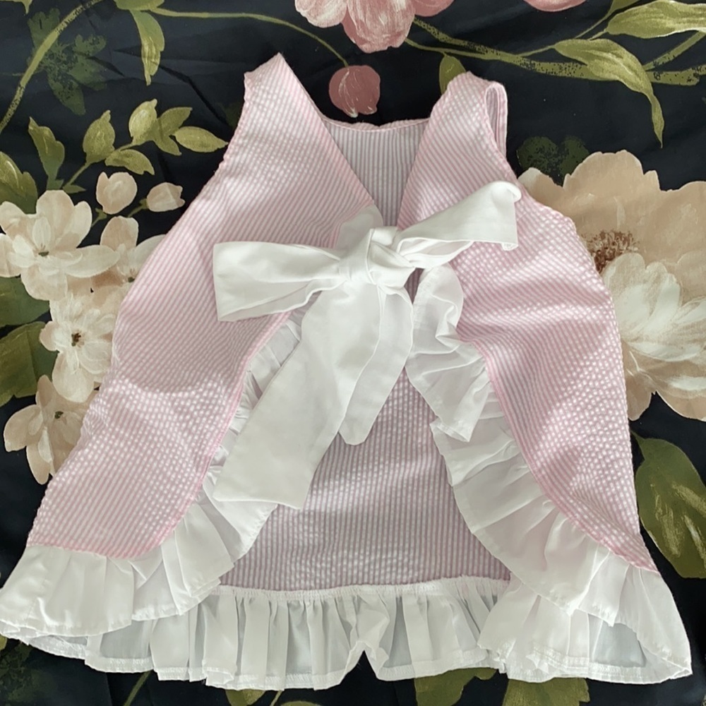 Seersucker Two Piece Ruffle Set - Picture 3 of 3